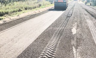 Compacted road base